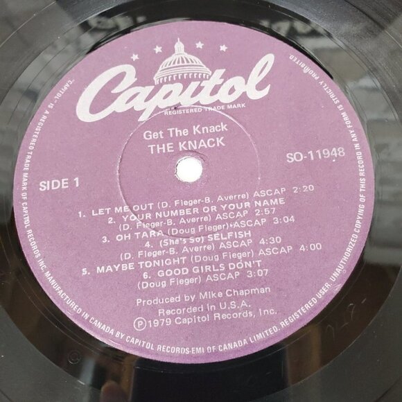 The Knack 1979 Vinyl Record Get The Knack - Picture 5 of 10
